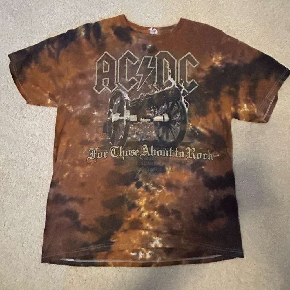 Vintage AC/DC Tie-Dye Graphic T-Shirt
